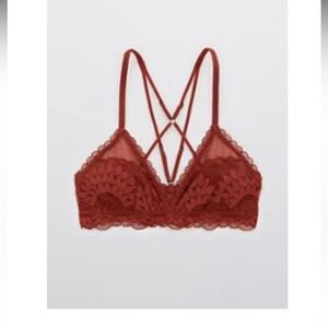 Aerie Adventure Lace Strappy Triangle Bralette NWT Large